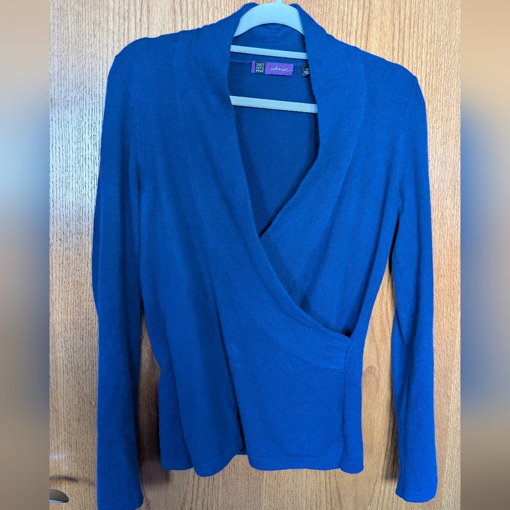 Saks Fifth Avenue Blue Cashmere Sweater